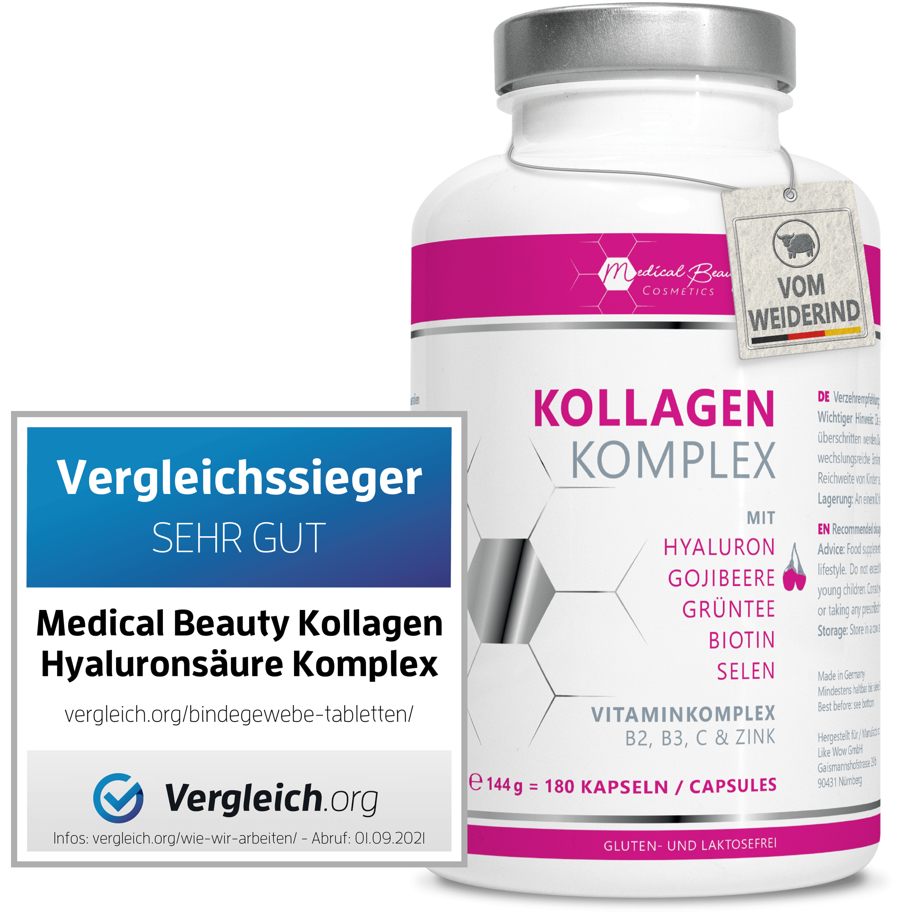 Kollagen-Kapseln-Haar-Vitamine-Pulver